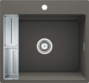 Deante Magnetic, 1-komorový granitový drez 560x520x220mm, antracitová metalíza, DEA-ZRM_T10A