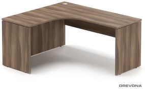 Drevona, PC stôl, REA PLAY RP-SRD-1600, ĽAVÝ, orech rockpile