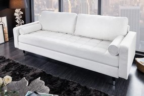 Sofa Cozy 220cm Teddy biela