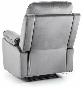 Polohovací křeslo SPENCER 1 Velvet šedé