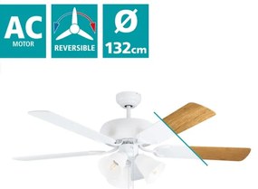 Eglo 35076 - Stropný ventilátor LAS PALMAS 3xE27/40W/230V biela