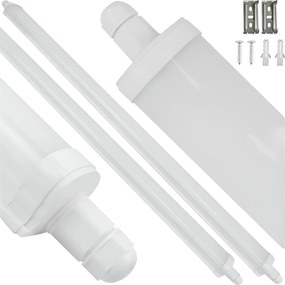2X LED svietidlo hermetické 120cm 60W 6600lm 4000k IP65