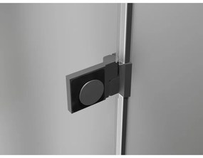 Mexen Lunar-B, výklopný sprchový kút ľavý 85 x 70 cm, 8mm číre sklo, grafitový profil, 832-085-070-95-00-L