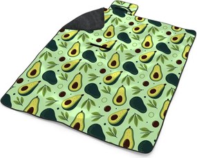 Sablio Plážová deka Kreslené avokádo: 200x140 cm