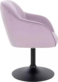 LuxuryForm DESIGN Stolička AVOLA VELUR na čiernom tanieri - levanduľa