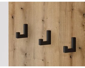 Predsieňová stena SVEN so zrkadlom, hnedá/biela