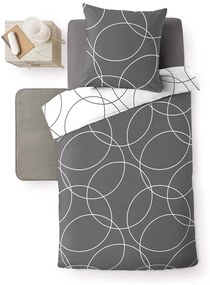 Sivé obliečky na jednolôžko z mikrovlákna 140x200 cm Elton – douceur d'intérieur