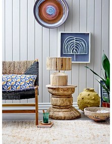 Čierno-hnedé kreslo s výpletom Grant - Bloomingville