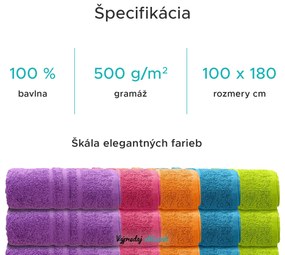 Osuška Comfort Maxi 100x180 cm fialová, 100% bavlna