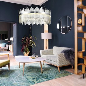 Závesný LED krištáľový luster APP1516-CP60 strieborný