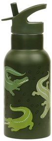 A Little Lovely Company - antikorová fľaša na pitie, 350 ml - krokodíl