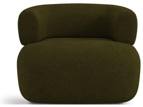 Zelené kreslo z textílie bouclé Jenny – Micadoni Home