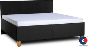 Manželská posteľ s lamelovým roštom ALMA, 200x180, čierná vzor (č.41)