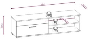 Obývacia stena BRICK hnedá/čierna