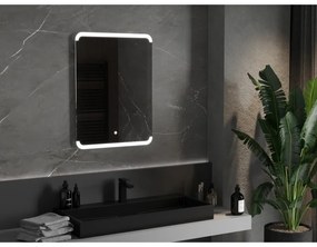 Mexen Nida, LED kúpeľňové zrkadlo s podsvietením 60x80 cm, 6000K, ochrana proti zahmlievaniu, 9806-060-080-611-00
