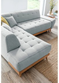 Svetlosivá rozkladacia rohová pohovka Miuform Dazzling Daisy L, ľavý roh