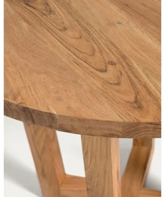 Okrúhly jedálenský stôl z masívu akácie v prírodnej farbe ø 90 cm Nahla – Kave Home