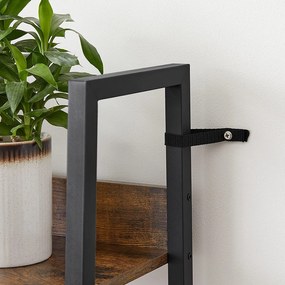 Regál TAYLOR 5 políc 170x33,8 cm, rustikálne hnedý