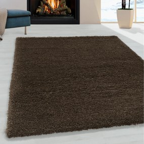 Ayyildiz, AKCIA: 120x170 cm Kusový koberec Fluffy Shaggy 3500 brown, hnedá, obývacia izba