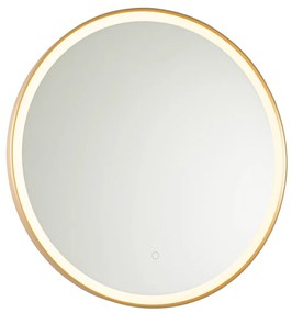 Zlaté zrkadlo do kúpeľne 70 cm vrátane LED s dotykovým stmievačom - Miral