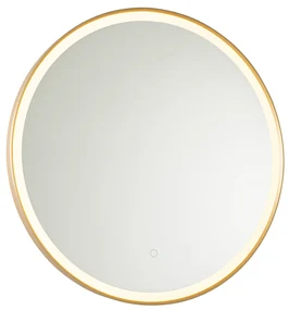 Zlaté zrkadlo do kúpeľne 70 cm vrátane LED s dotykovým stmievačom - Miral