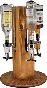 Stojan na alkohol se 4 nálevkami - Dub