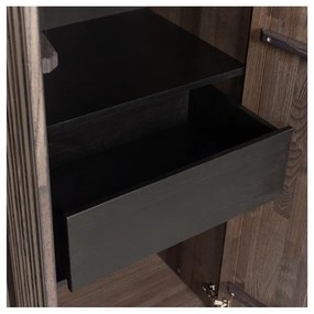 Hnedá šatníková skriňa v dekore jaseňa 60x210x42 cm Gravure – WOOOD