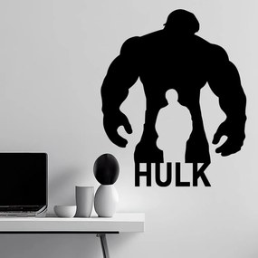 Veselá Stena Samolepka Hulk silueta Farba: černá, Veľkosť: 100 x 121 cm