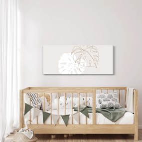 Obraz - Line art monstera N⁰2 (120x50 cm)