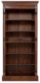furniture-nabytek.cz - Masívna knižnica Cambridge II z mahagónu, lakovaná, hnedá – 85×36×180 cm
