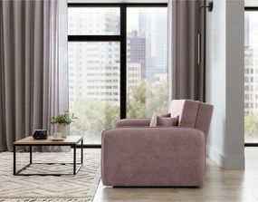 Ružová ženilková rozkladacia/s úložným priestorom pohovka 155 cm Laine – ELTAP