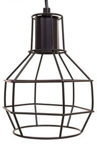 Závesné svietidlo H85 industrial, klietka 9 74197 - kov - Čierna