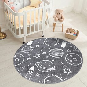 Dekorstudio ANIME kruhový koberec do detskej izby - vesmír 912 Priemer koberca: 120cm