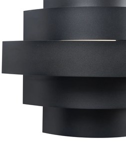 Moderné nástenné svietidlo čierne vrátane LED s 3-stupňovým stmievaním - Lines