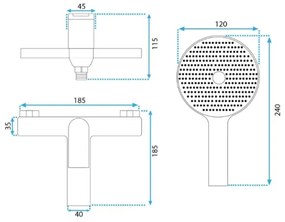 REA-B2707 - Vaňová súprava AVALON v brúsenom zlate