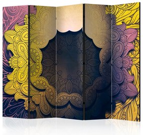 Artgeist Paraván - Floral Collar (Yellow) II [Room Dividers]