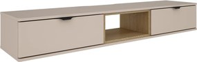 Závesný TV stolík Avola, béžová kašmír/dub cremona