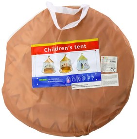 LEAN TOYS Indiánsky stan pre deti Teepee 125 cm  - béžový