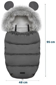 Spací vak do kočíka Elmi Ricokids - tmavosivý