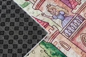 Detský koberec protišmykový BAMBINO 61520 krémový / ružový