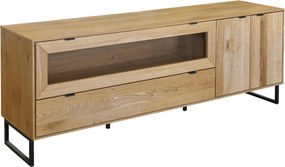 XXXLutz SKRINKA POD TV, dub, čierna, farba duba, 182/66,4/45 cm Carryhome - Online Only drobný nábytok - 001416002308