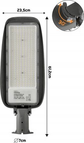 ECOLIGHT LED pouličná lampa 200W 26000lm IP65 studená biela 6500K - Eco Light