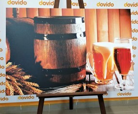 Obraz lahodné zlatisté pivo