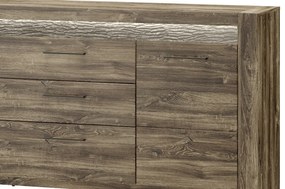 Komoda Belveder 46 178 cm s LED osvětlením dub Stirling