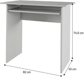 PC stôl, biely, VERNER NEW
