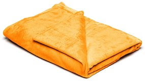 Žltá mikroplyšová deka My House, 150 × 200 cm