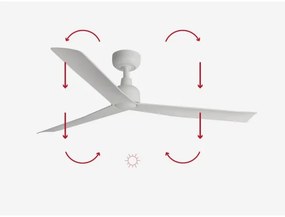 FARO 34274 - Stropný ventilátor MARINE M biela IP44 + diaľkové ovládanie