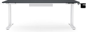 Elektrický stôl s nastaviteľnou výškou ergonomický bielo-antracitový,1600x800 mm: ARIA
