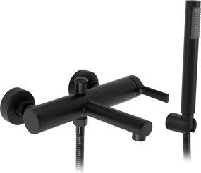 Rea Pixel, vaňová batéria s ručnou sprchovou súpravou, čierna matná, REA-B4523