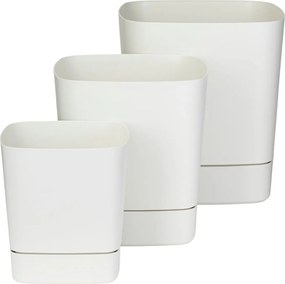 PLASTOVÝ KVETINÁČ CUBI 30X33 CM KRÉMOVÁ